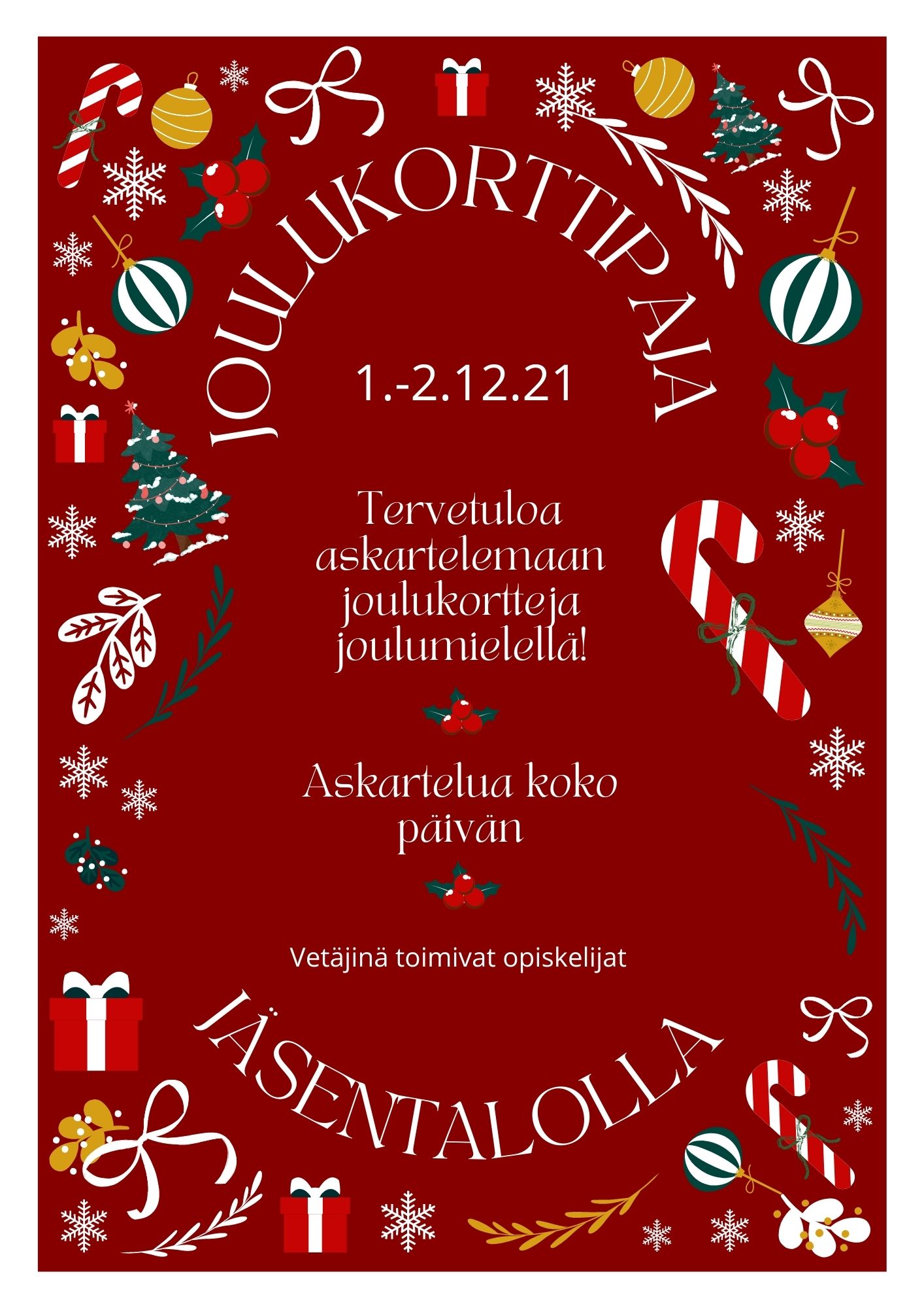 Joulukorttipaja Mervin kauneushoidot